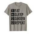 Eat Sleep Soccer Repeat Gifts Soccer T-Shirt - Custom Art Print for Adults