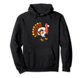 Funny Thanksgiving Turkey Soccer Hoodie - Minimalist Print for Adults