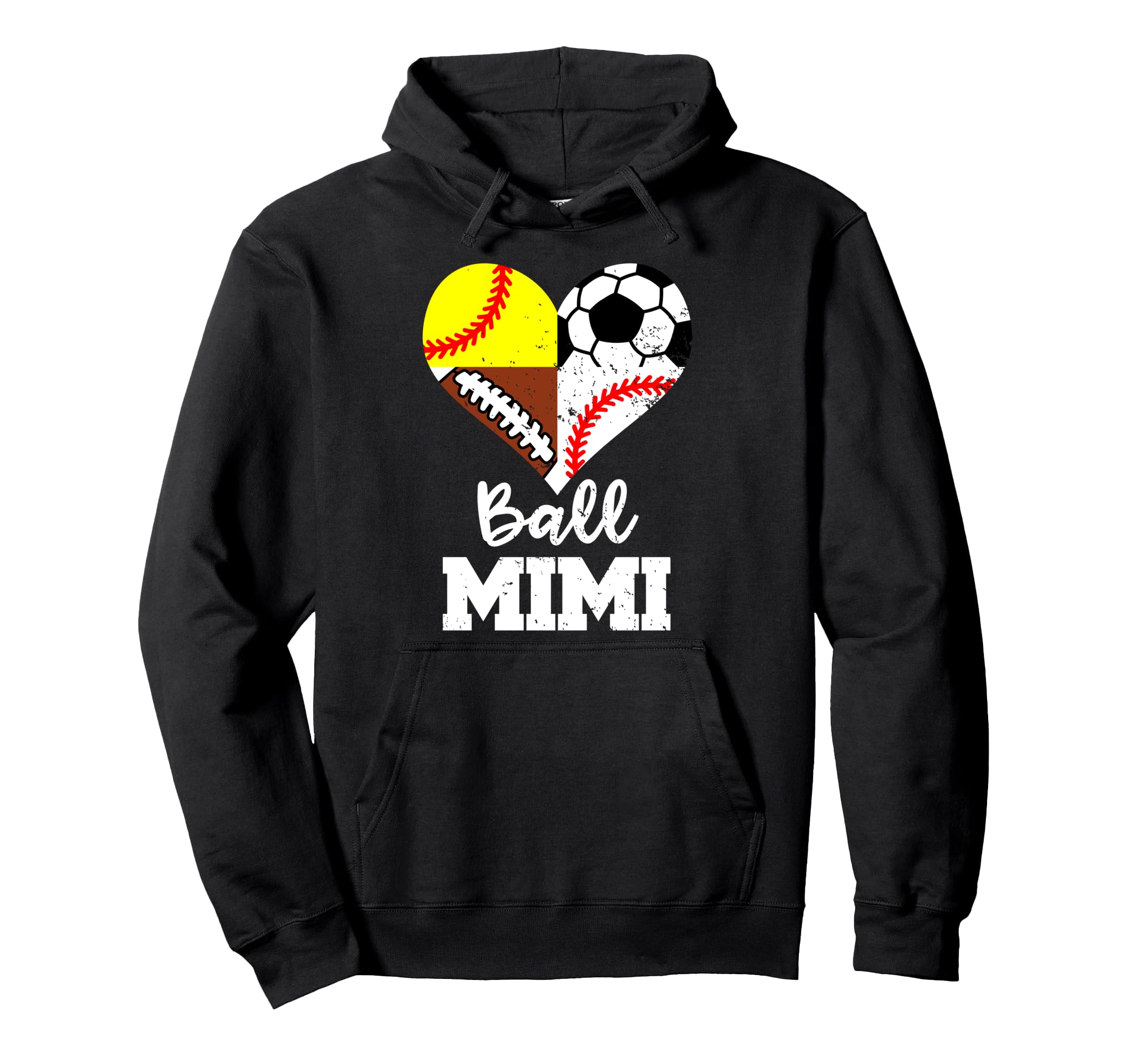 Ball Mimi Funny Soccer Football Baseball Hoodie - Unique Graphic Men Women