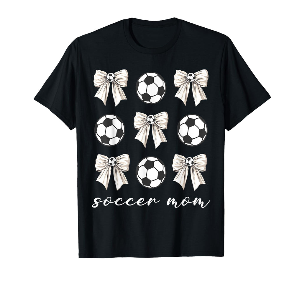 Soccer Mom Coquette Bow Soccer Lovers T-Shirt - Unique Graphic for Adults