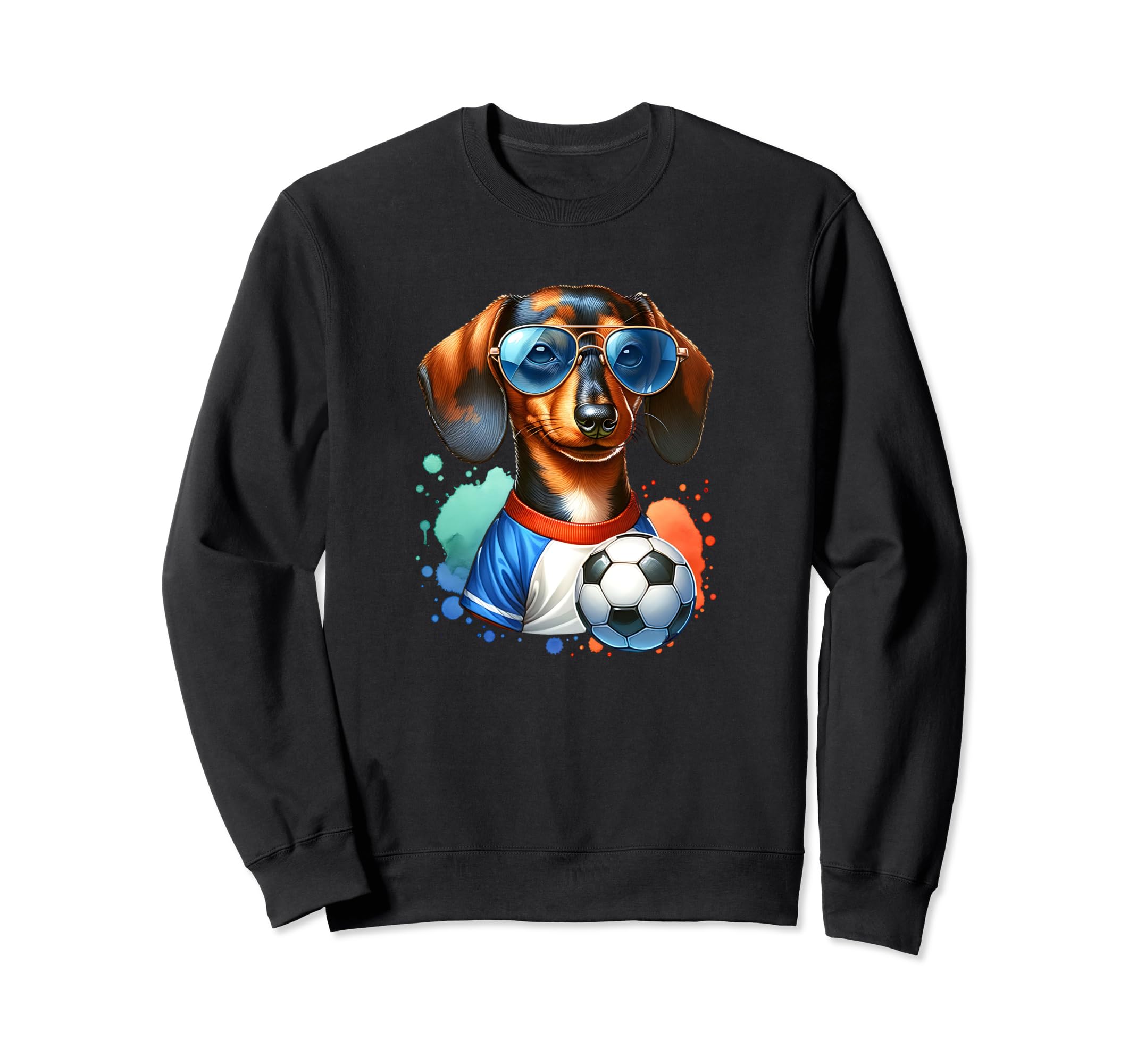 Dachshund Soccer Player Funny Sweatshirt - Novelty Apparel Men Women