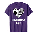 Grandma Life Heart Funny Soccer T-Shirt - Novelty Apparel for Adults