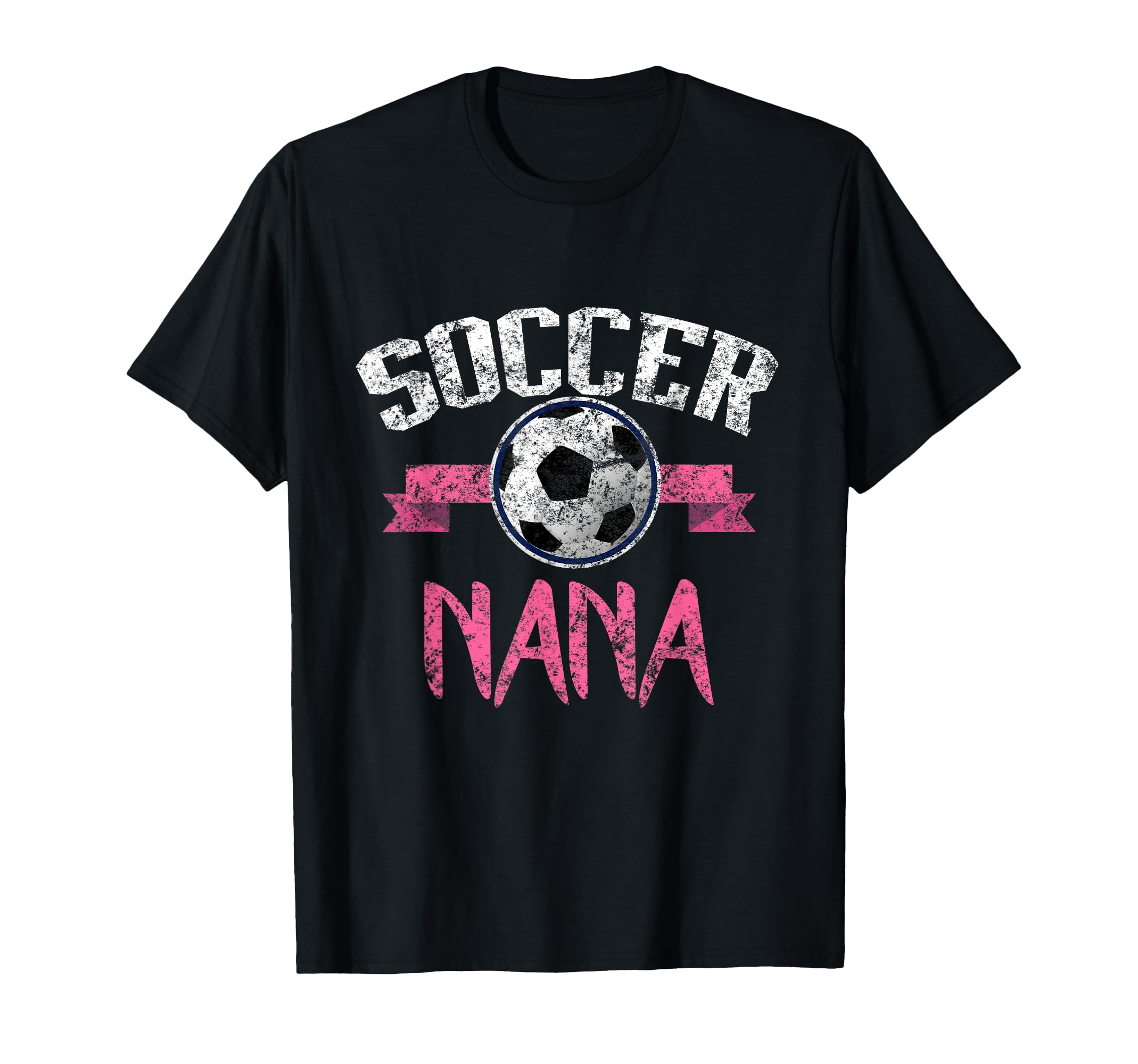 Soccer Nana Distressed Grandma T-Shirt - Trendy Graphic Men Women