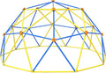 Gardenature 10FT Climbing Dome, Outdoor Jungle Gym for Kids, Geometric Dome Climber Supporting 880 Lbs Anti-Rust Metal Outdoor Play Structure ASTM Approved Blue & Yellow
