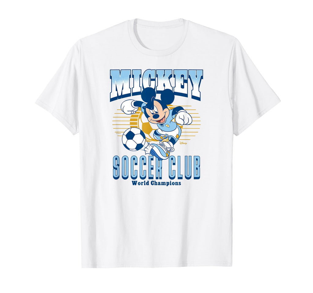 Mickey Mouse Soccer Club World Champions T-Shirt - Graphic Print Men Women