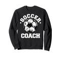 Soccer Coach Soccer Ball Distressed Sweatshirt - Aesthetic Graphic Unisex