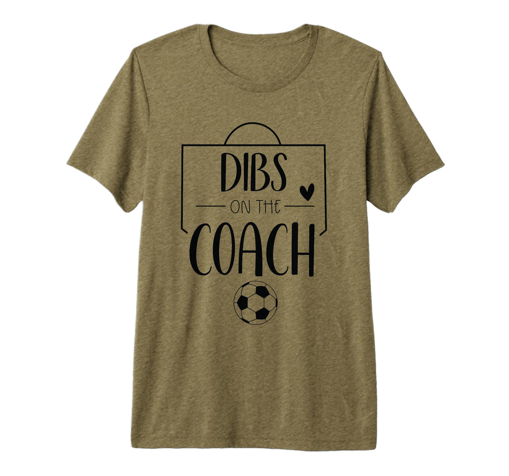 Funny Dibs Coach Soccer Ball Wife Coaching T-Shirt - Graphic Print Unisex