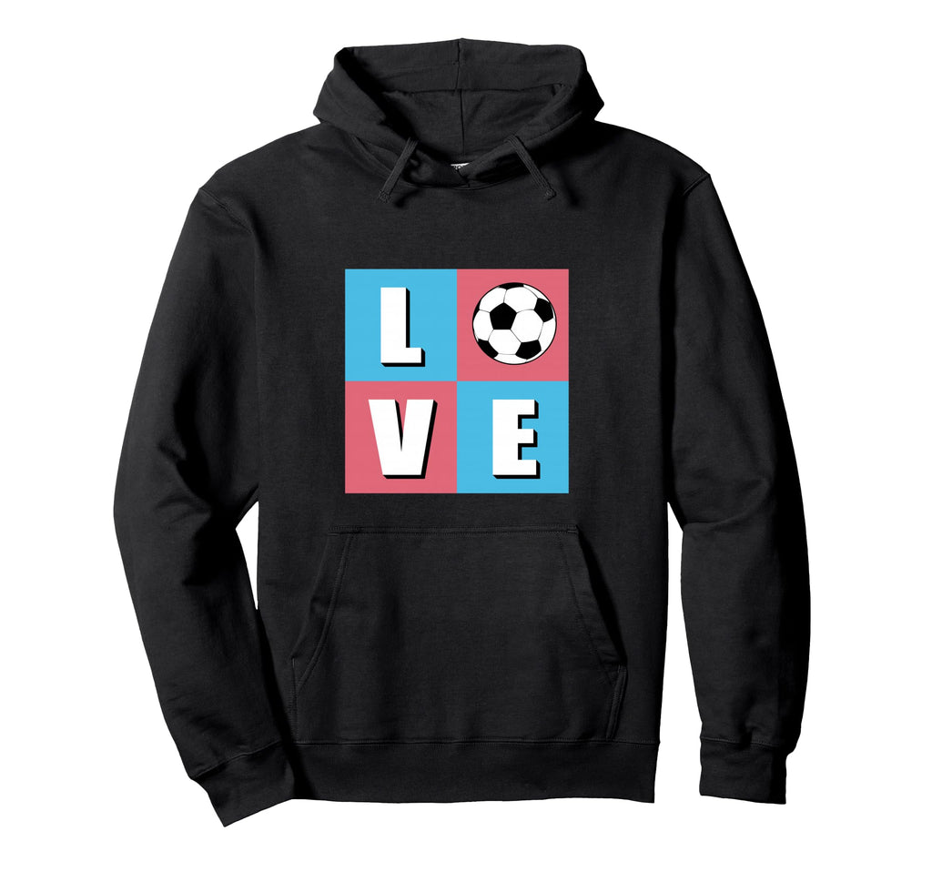 I Love Soccer Soccer Players Hoodie - Casual Everyday Wear for Adults
