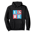 I Love Soccer Soccer Players Hoodie - Casual Everyday Wear for Adults