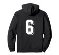 Number 6 Backside 80S 90S Team Jersey Hoodie - Unique Graphic Unisex