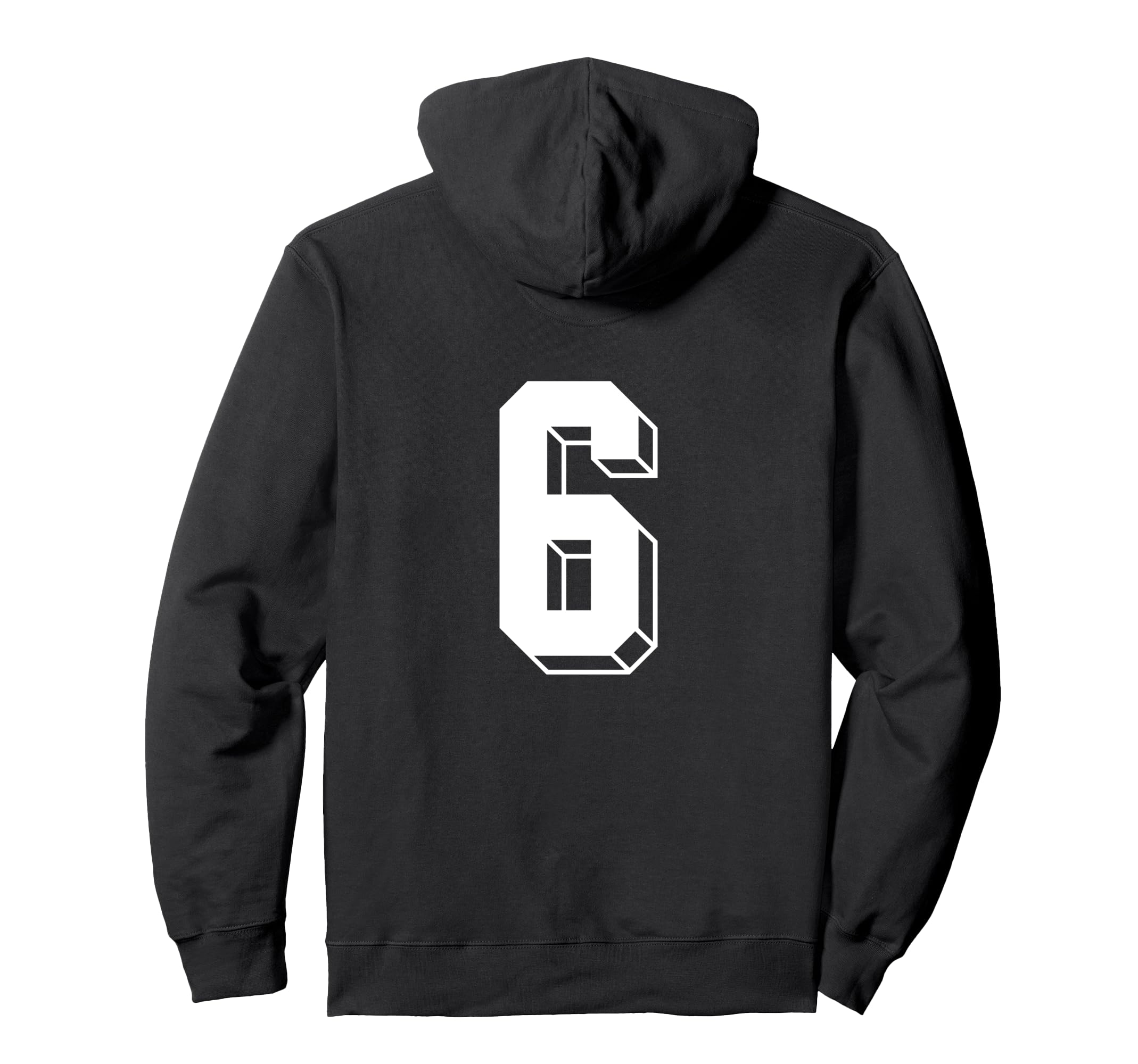 Number 6 Backside 80S 90S Team Jersey Hoodie - Unique Graphic Unisex
