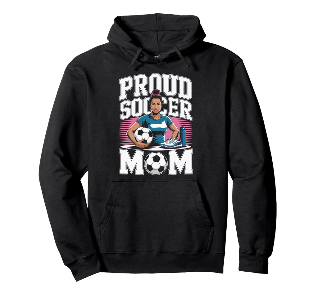 Proud Soccer Mom Sunset Vibes Hoodie - Graphic Print for Adults