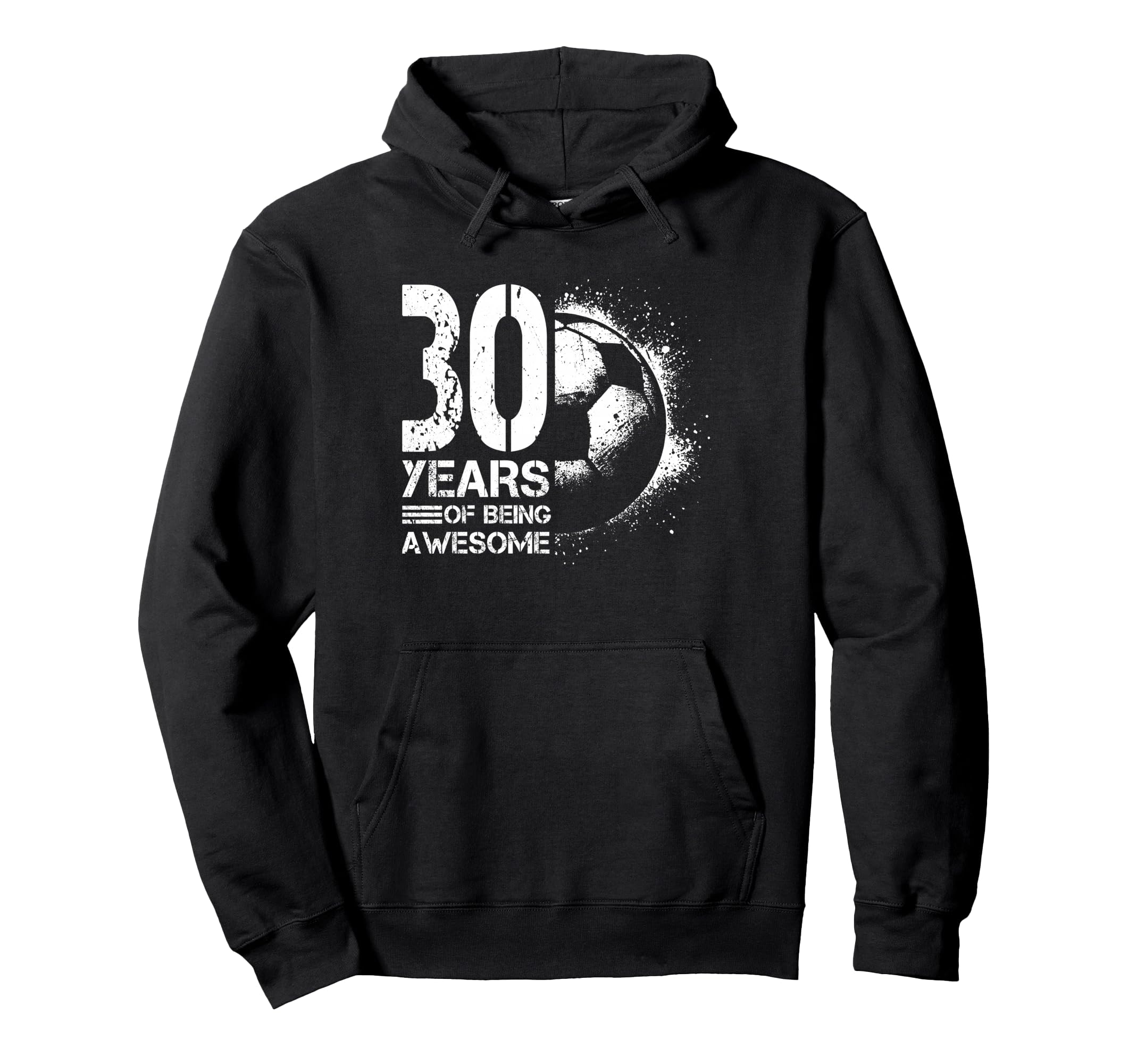 30Th Birthday Soccer Player Football 30 Hoodie - Graphic Print for Adults
