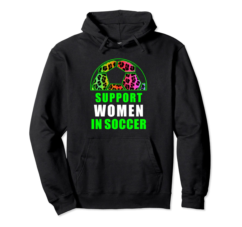 Support Soccer Player Mom Soccer Fan Hoodie - Graphic Print for Adults