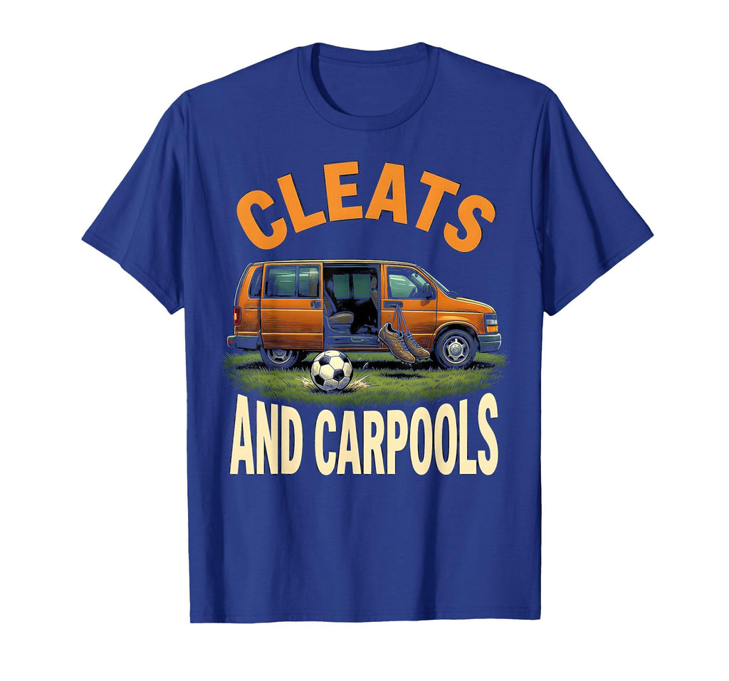 Cleats And Carpools Soccer Mom T-Shirt - Aesthetic Graphic Men Women