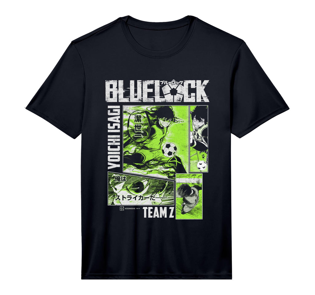 Mens Blue Lock Yoichi Isagi Split T-Shirt - Novelty Apparel for Adults