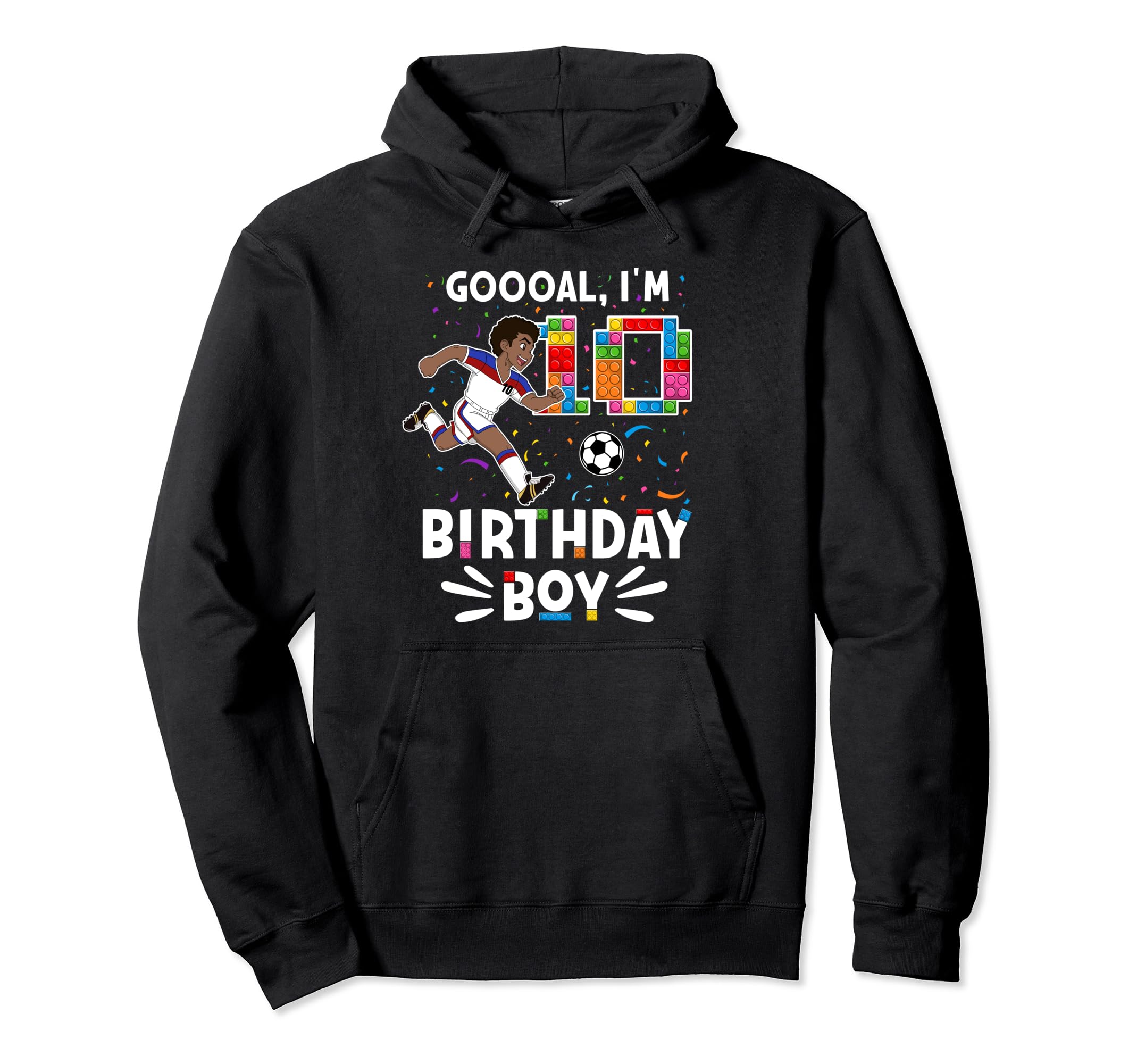 Goooal Im 10 I Building Blocks I 10Th Hoodie - Unique Graphic Men Women