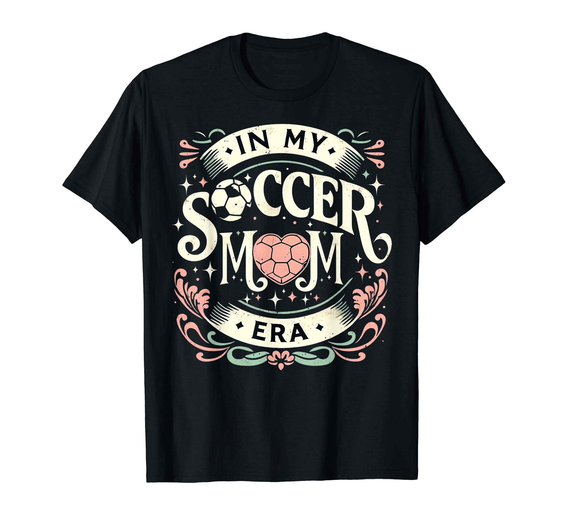 My Soccer Mom Era Heart Soccer Ball T-Shirt - Trendy Graphic Unisex