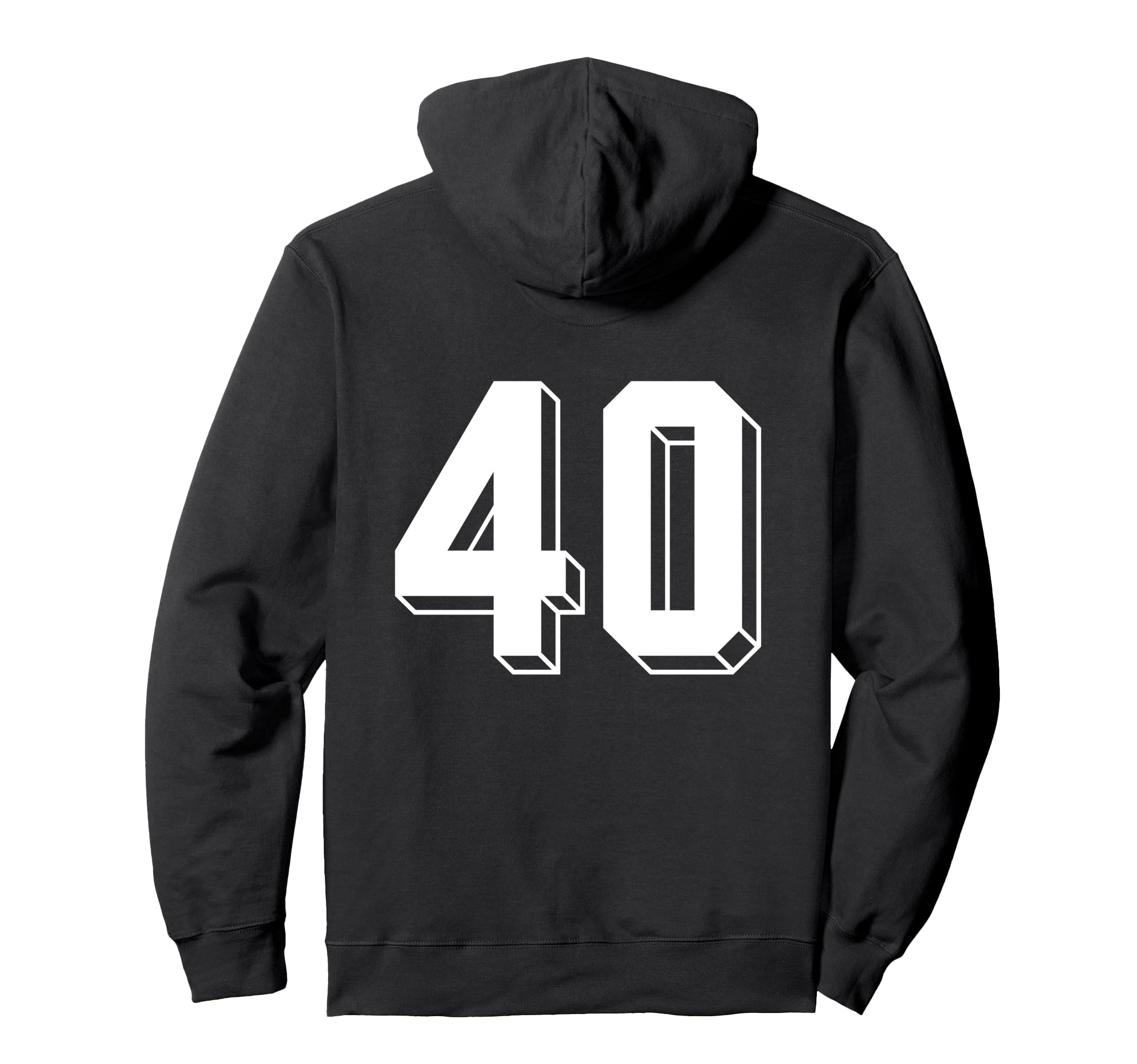 Number 40 Backside 80S 90S Team Jersey Hoodie - Trendy Graphic for Adults