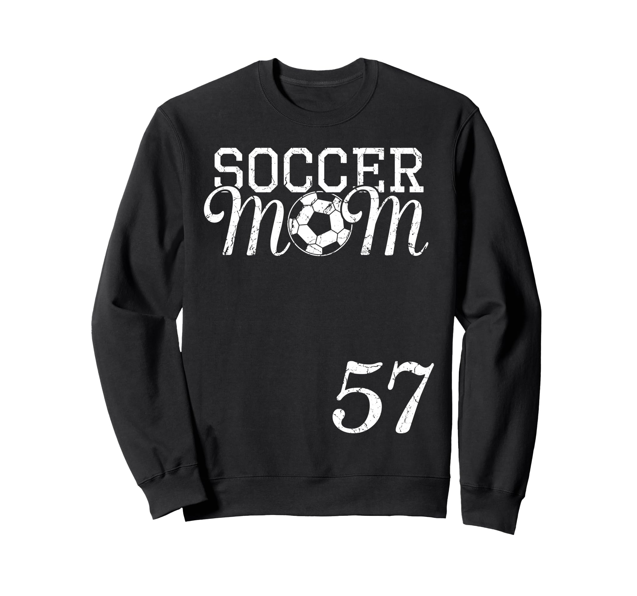 Soccer Mom Jersey Number 57 Sweatshirt - Unique Graphic for Adults