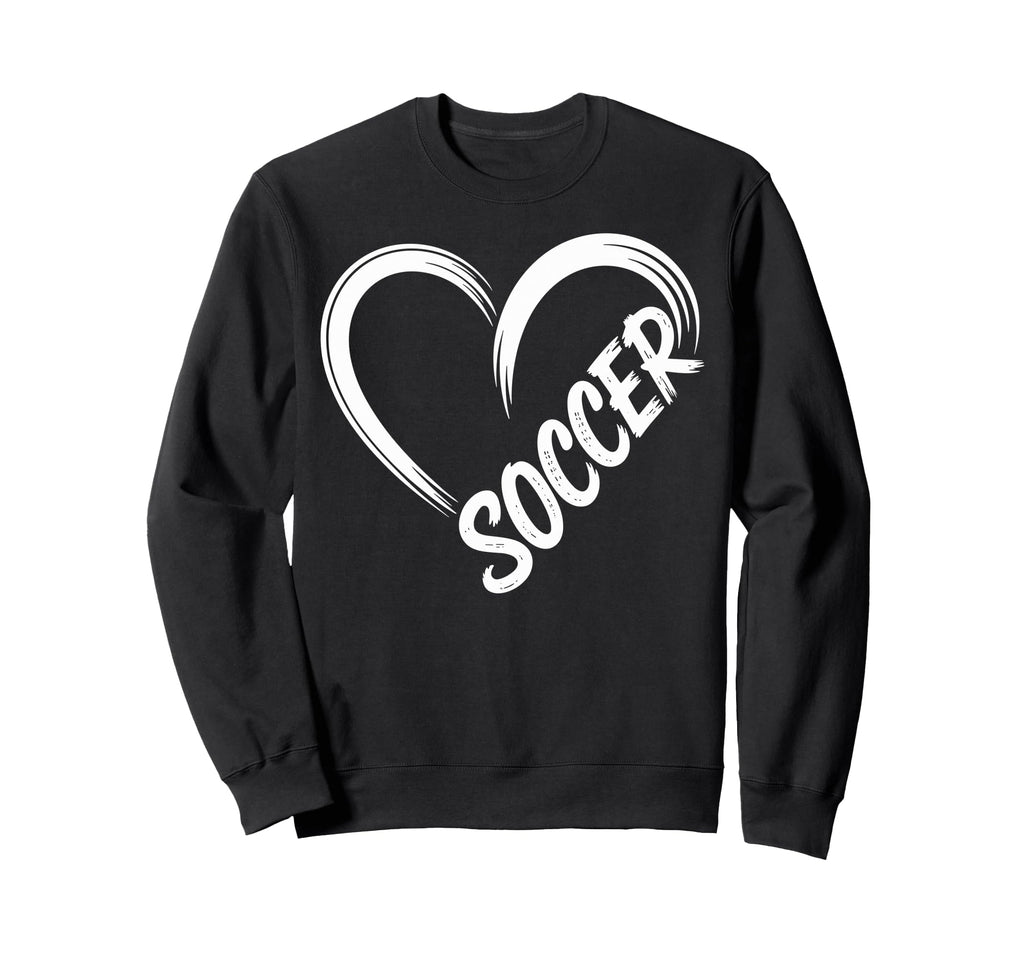 Funny Soccer Heart Soccer Player Sweatshirt - Novelty Apparel for Adults