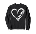 Funny Soccer Heart Soccer Player Sweatshirt - Novelty Apparel for Adults