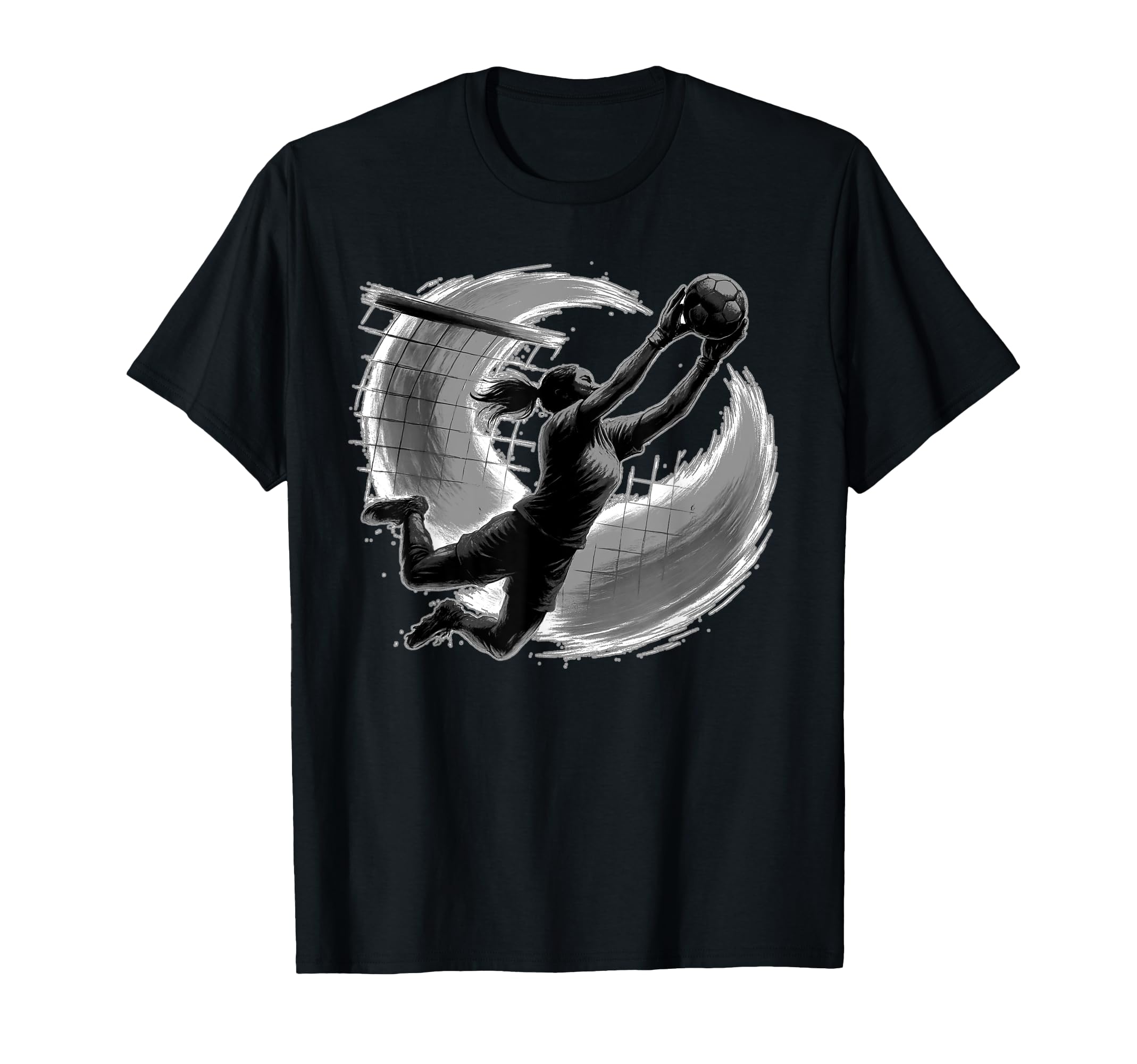 Fearless Female Goalkeeper Soccer Action T-Shirt - Novelty Apparel Unisex