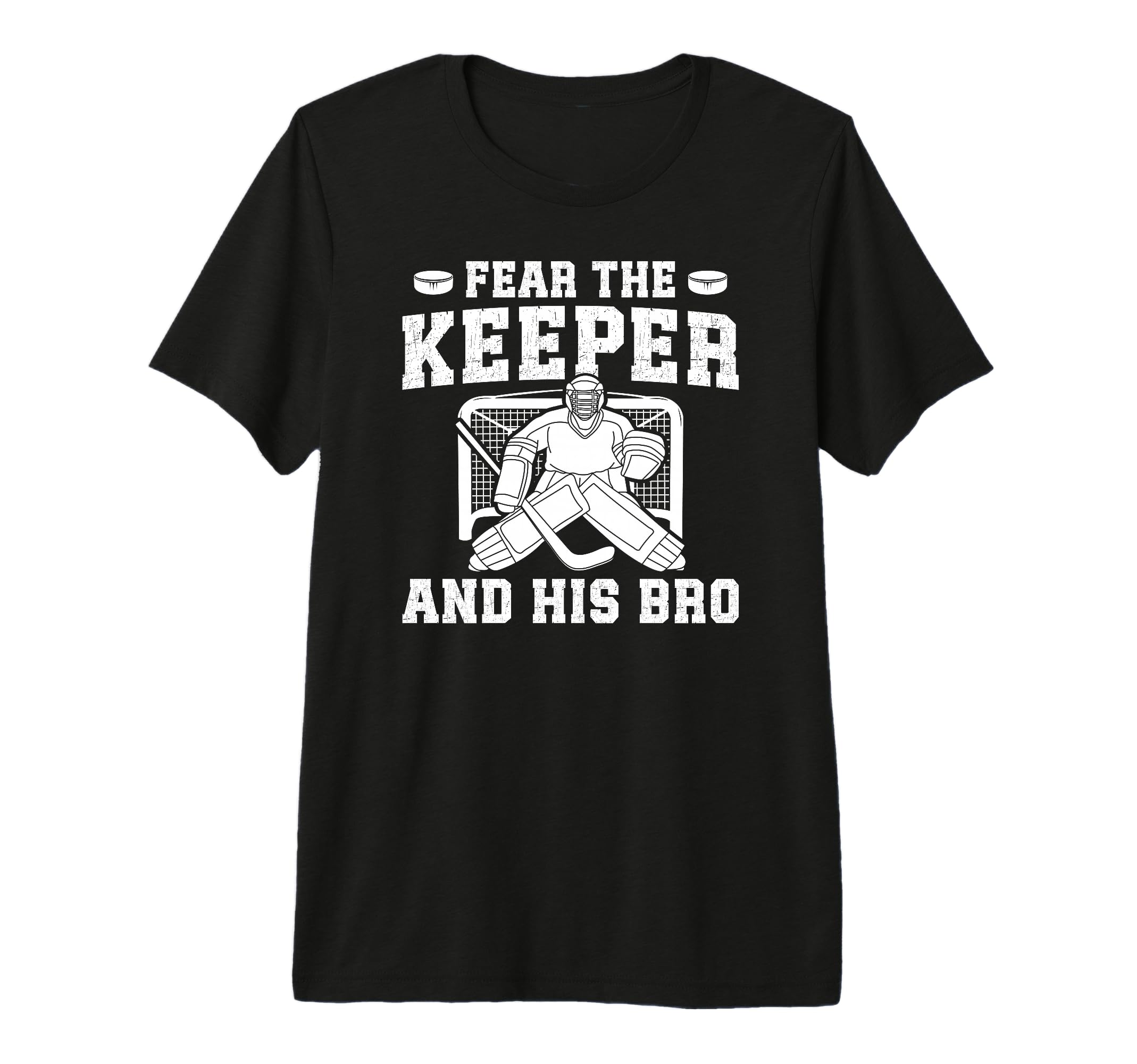 Funny Hockey Keeper Brother T-Shirt - Casual Everyday Wear Men Women