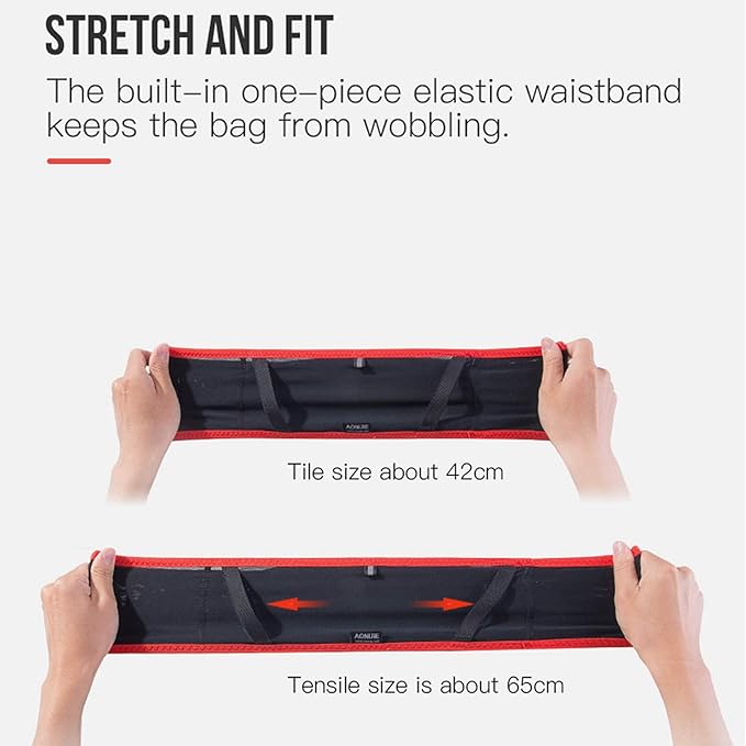 AONIJIE Hydration Belt Running Fanny Pack, with 250ml Soft Water Bottle Flask Phone Holder for Trailing Running Climbing Jogging Cycling Workout Fitness 3 Colors (Blue, M/L)