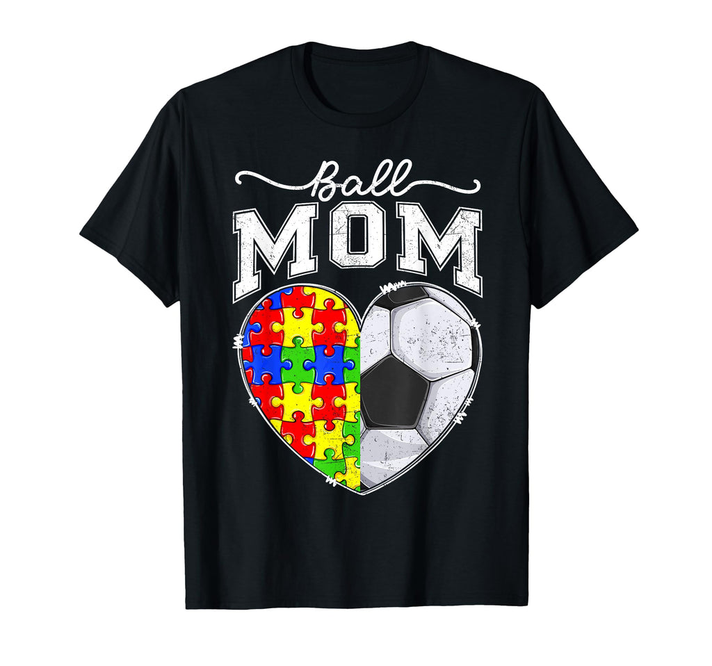 Ball Mom Mama Mother Autism Awareness T-Shirt - Streetwear Style Men Women