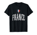 France Flag French Pride Soccer Sports T-Shirt - Minimalist Print Men Women