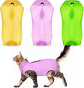 Nuanchu 3 Pieces Cat Recovery Suit Kitten Recovery Suit E-Collar Alternative for Cats and Dogs Abdominal Skin Anti Licking Pajama Clothes Sets(Simple Pattern,Medium)