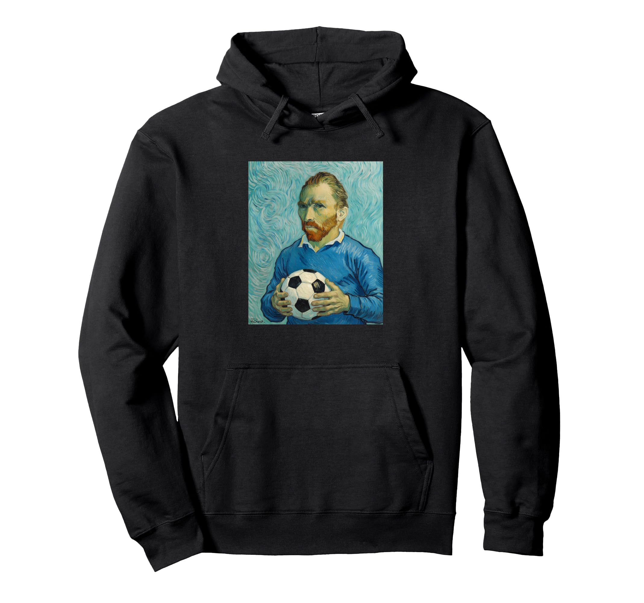 Vincent Loves Football And Soccer Blue Hoodie - Fun Novelty Design Unisex