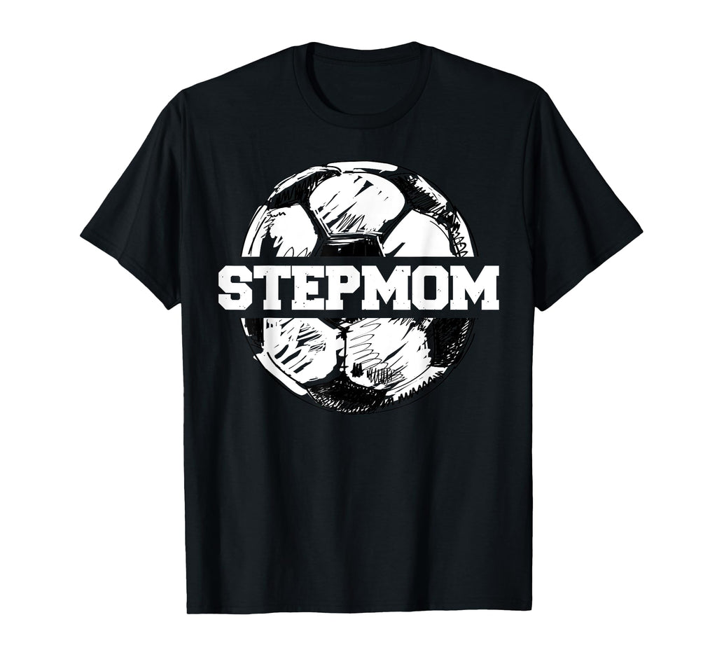 Soccer Stepmom Soccer Ball Split T-Shirt - Casual Everyday Wear Unisex