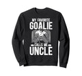 Proud Ice Hockey Goalie Uncle Hockey Sweatshirt - Streetwear Style Unisex