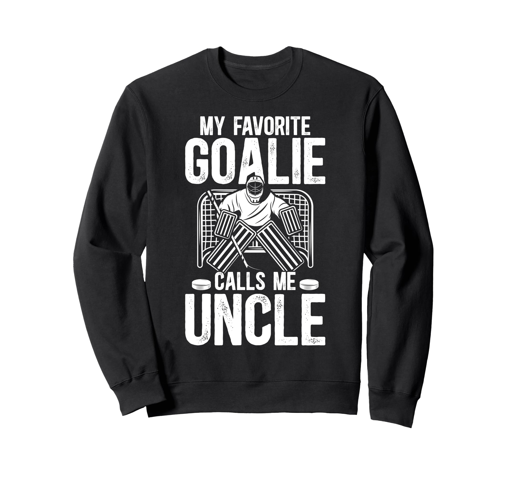 Proud Ice Hockey Goalie Uncle Hockey Sweatshirt - Streetwear Style Unisex