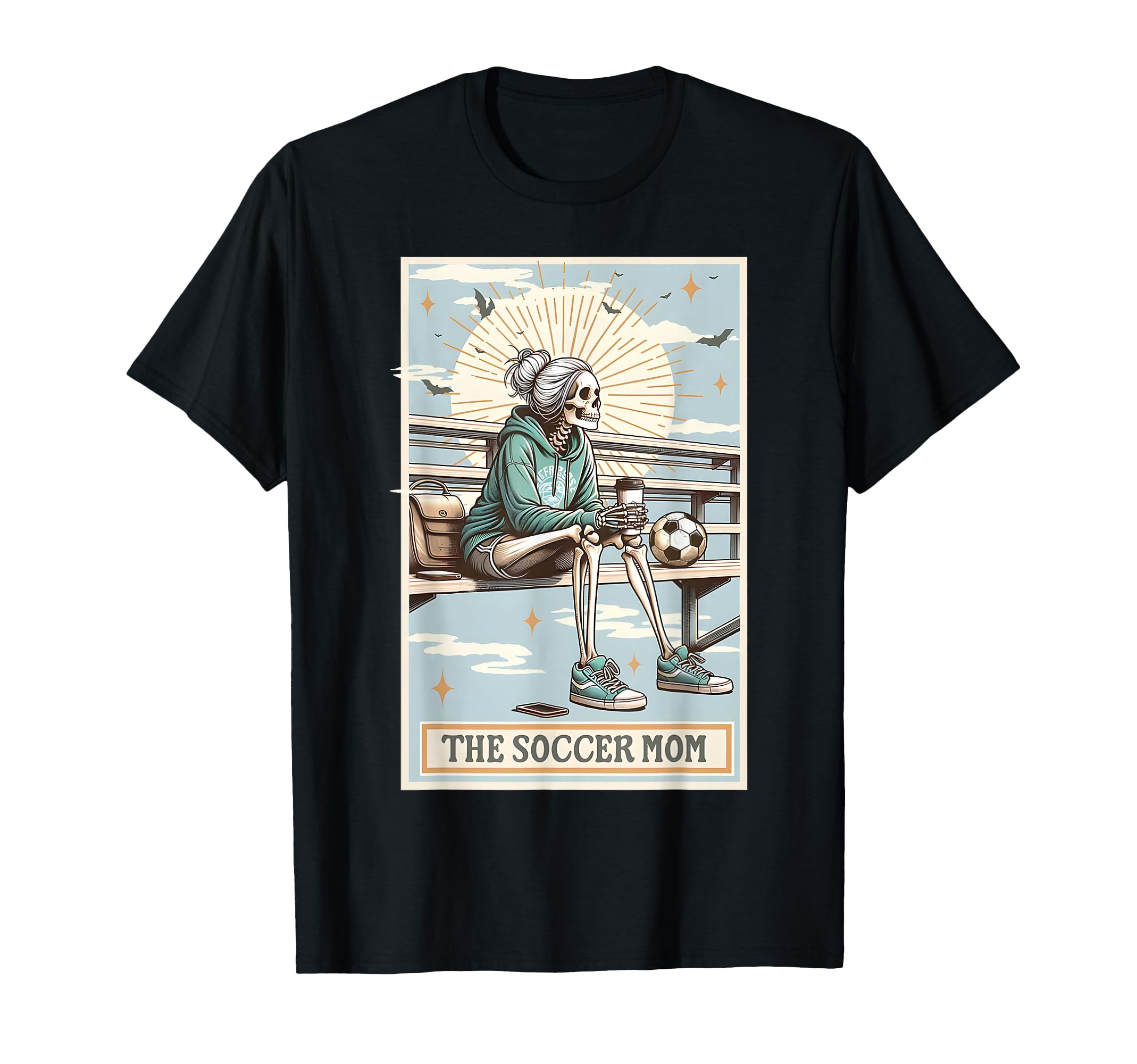 Soccer Mom Tarot Card Soccer T-Shirt - Minimalist Print for Adults