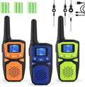 Adult Walkie Talkie WokTok Long Range Rechargeable Portable Two-Way Walkie Talkie, Hiking Accessories, SOS Sirens, NOAA Weather Alarms, Kid's Toys, Easy-to-Use Rechargeable Walkie Talkies,3 Pack
