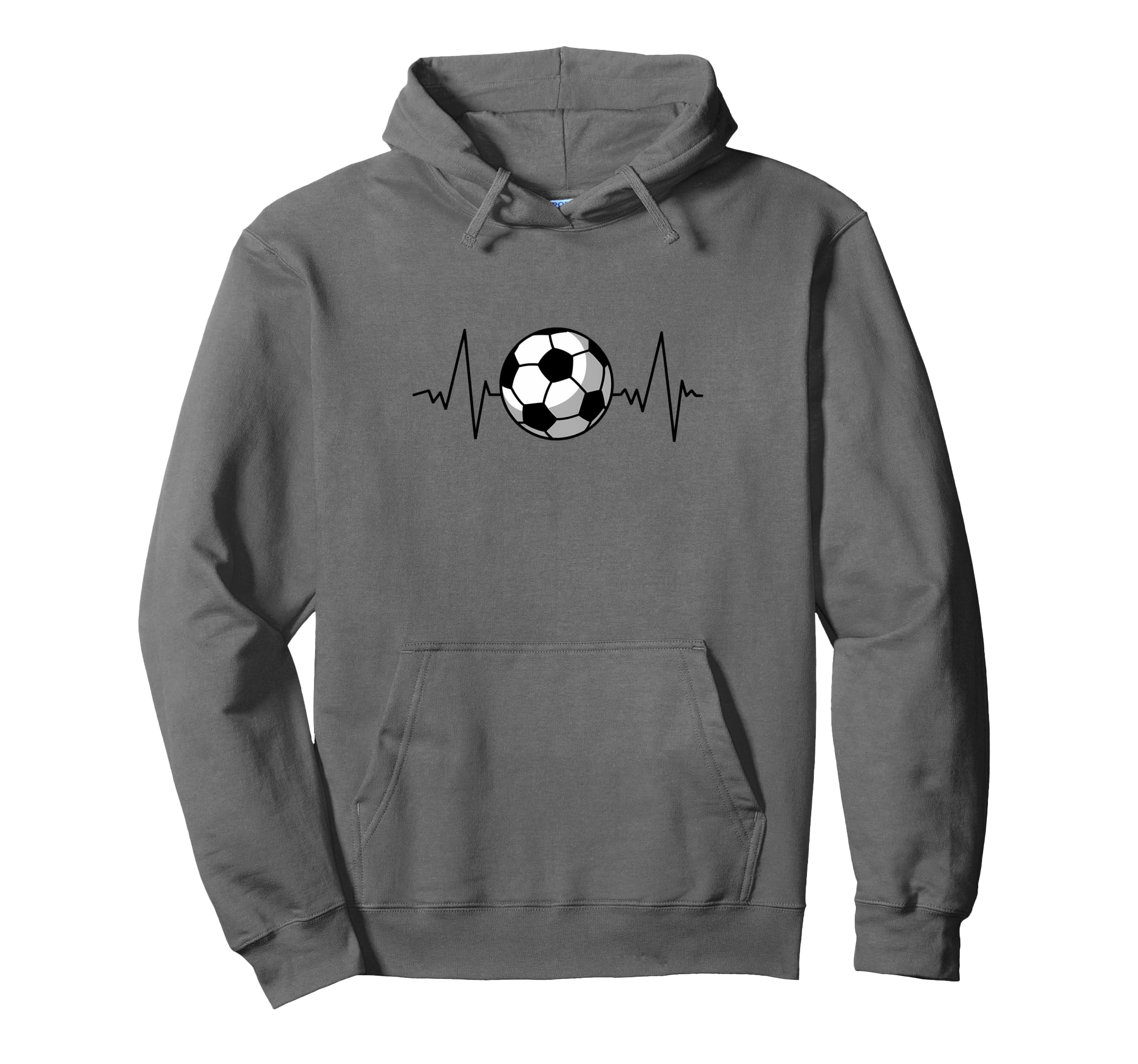 Football Heartbeat Soccer Lover Hoodie - Trendy Graphic Men Women