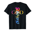 Jesus 70 Years Child God Soccer 70Th T-Shirt - Trendy Graphic Men Women