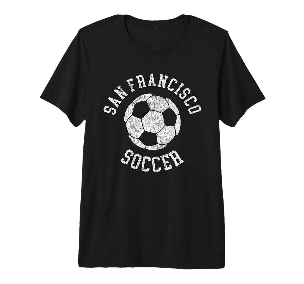 San Francisco Soccer Distressed 90S T-Shirt - Unique Graphic for Adults