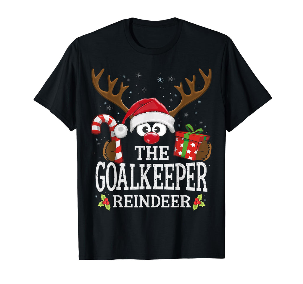 Matching Goalkeeper Reindeer Family T-Shirt - Trendy Graphic Unisex
