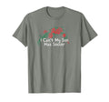 Flowers Red I Cant My Son Has Soccer T-Shirt - Trendy Graphic Men Women