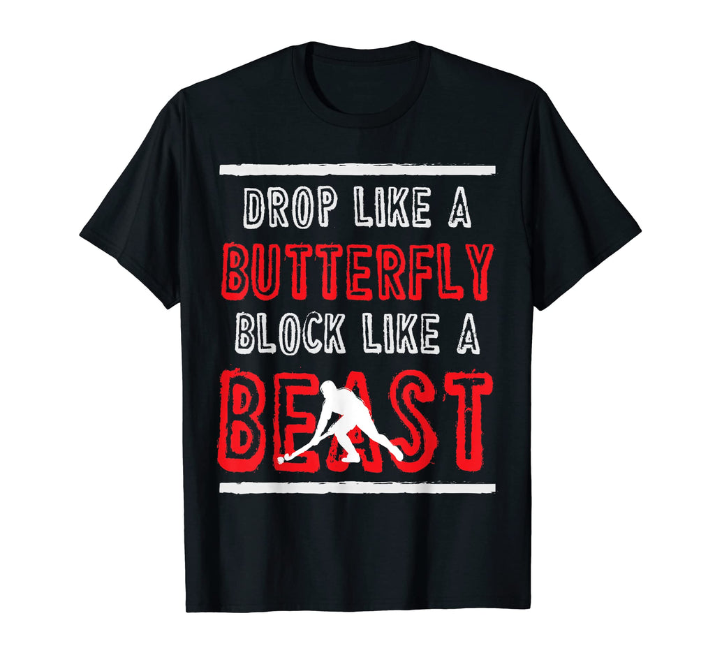 Block And Drop Field Hockey Gift Field T-Shirt - Unique Graphic Unisex