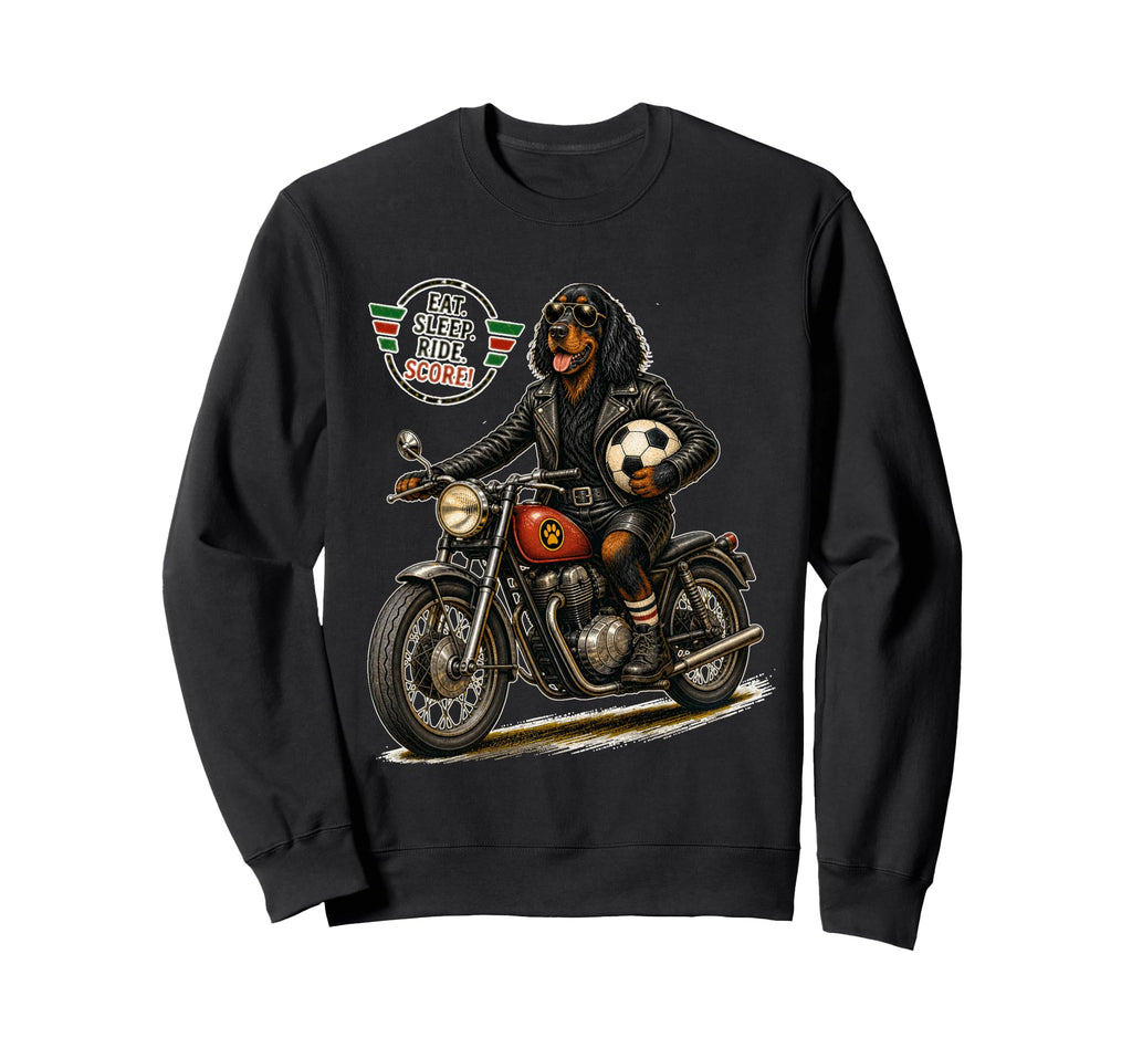 Gordon Setter Ride Motorbike Love Sweatshirt - Novelty Apparel for Adults