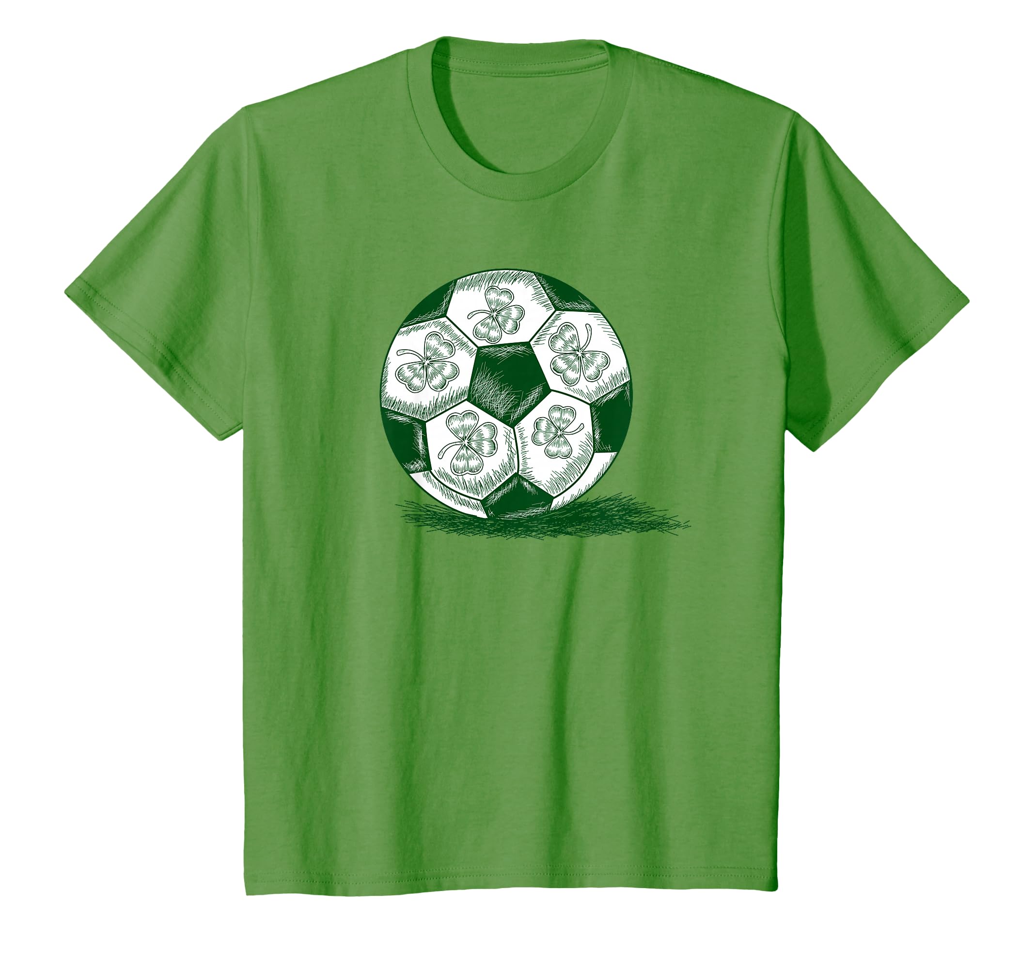 Soccer Shamrock St Patricks Day Irish T-Shirt - Trendy Graphic Unisex