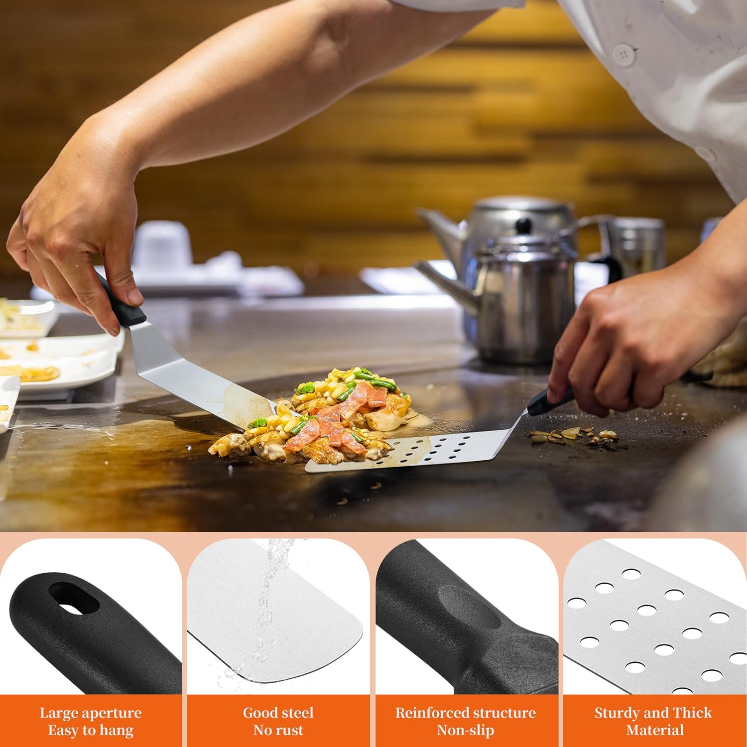 Griddle Accessories Kit,35 PCS BBQ Accessories for Blackstone and Camp Chef,Stainless Steel Flat Top Grill Accessories with Carry Bag,Griddle Dome Spatula Set with Burger Press for Outdoor