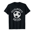 Sacramento Soccer Distressed 90S T-Shirt - Fun Novelty Design for Adults