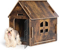 Dog House Indoor for Small Dogs or Cats, Cozy Wooden Design, Small Indoor Bed House, with Air Vents and Elevated Floor Warm Dog Cave