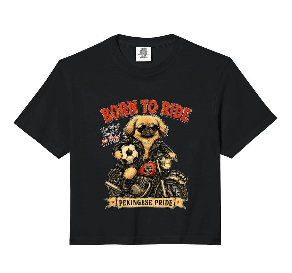 Pekingese Ride Motorbike Love Footbal Sweatshirt - Novelty Apparel Unisex